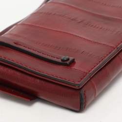 Gucci Burgundy Eel Leather Wristlet Clutch