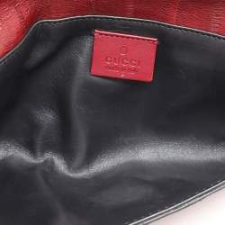 Gucci Burgundy Eel Leather Wristlet Clutch