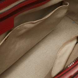 Pre Owned Gucci Orange Patent Leather Medium Bright Bit Tote