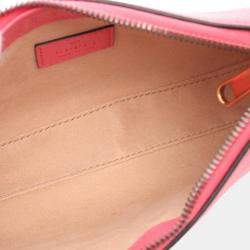 Gucci Pink Leather Mini Aphrodite Shoulder Bag