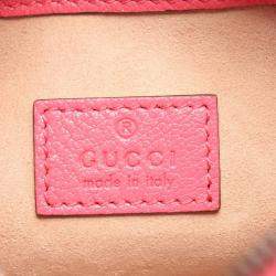 Gucci Pink Leather Mini Aphrodite Shoulder Bag