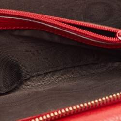 Gucci Red Leather Interlocking G Flap Continental Wallet