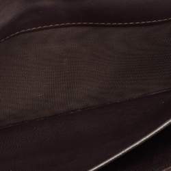 Gucci Dark Brown GG Canvas and Leather Jackie Bardot Continental Wallet