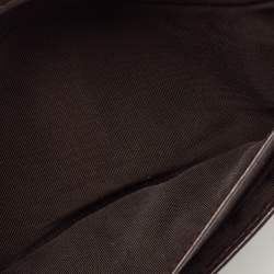 Gucci Dark Brown GG Canvas and Leather Jackie Bardot Continental Wallet