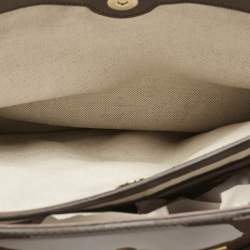 Gucci Dark Beige Patent Leather Medium Bright Bit Tote