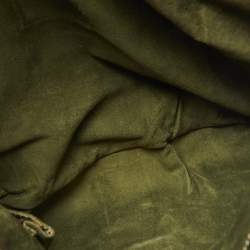 Pre Owned Gucci Green Python Heritage Foldover Bamboo Top Handle Bag