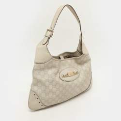 Gucci Cream Guccissima Leather Punch Hobo