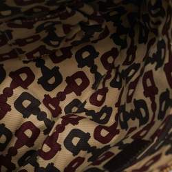 Pre Owned حقيبة كروس بودي غوتشي دي رينغ جلد قُتشيسيما بني داكن