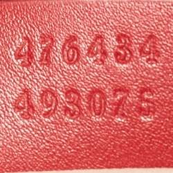 Gucci Red Matelasse Leather GG Marmont Belt Bag