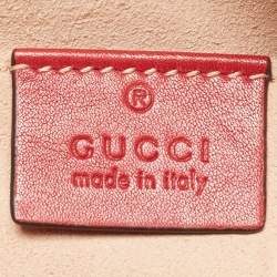 Gucci Red Matelasse Leather GG Marmont Belt Bag