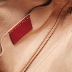 Gucci Red Matelasse Leather GG Marmont Belt Bag