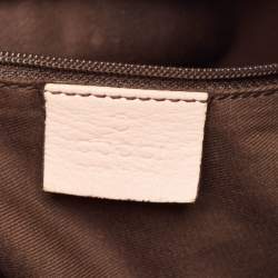 Gucci Light Pink/Beige GG Canvas and Leather Abbey D-Ring Crossbody Bag