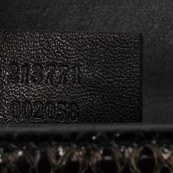 Pre Owned Gucci Black Snakeskin Romy Clutch