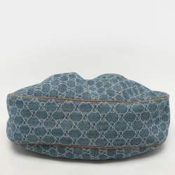 مملوكة مسبقًا Gucci GG Denim and Leather Medium Sukey Hobo