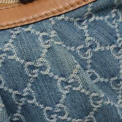 مملوكة مسبقًا Gucci GG Denim and Leather Medium Sukey Hobo