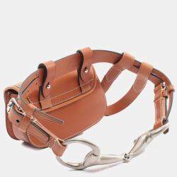 Gucci Brown Leather Mini Bamboo 1947 Belt Bag