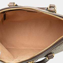 Gucci Beige GG Supreme Canvas Medium Ophidia Web Satchel Bag