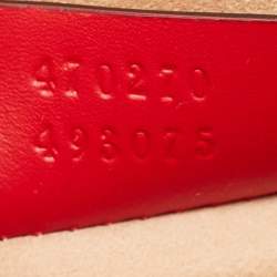 Gucci Red Leather Mini Web Sylvie Top Handle Bag