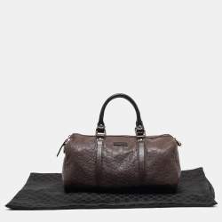 Pre Owned Gucci Dark Brown Guccissima Leather Medium Joy Boston Bag