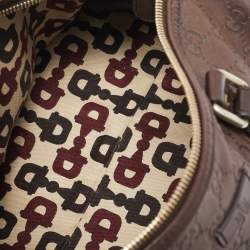 Pre Owned Gucci Dark Brown Guccissima Leather Medium Joy Boston Bag