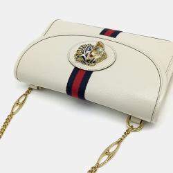 Gucci White Leather Raja Small Shoulder Bag