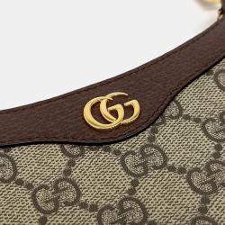 Gucci Beige Brown Coated Canvas Ophidia Mini Bag
