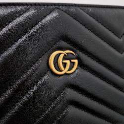 Gucci Black Leather Marmont Shoulder Bag