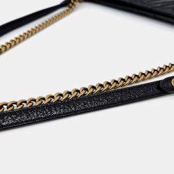 Gucci Black Leather Marmont Shoulder Bag