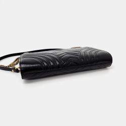 Gucci Black Leather Marmont Shoulder Bag