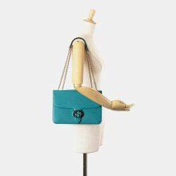 Gucci Blue Medium Dollar Calfskin Interlocking G Crossbody Bag