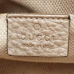 Gucci Metallic Leather Small Soho Disco Tassel Shoulder Bag