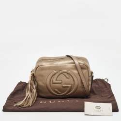 Gucci Metallic Leather Small Soho Disco Tassel Shoulder Bag