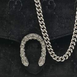 Gucci Black GG Velvet Mini Dionysus Wallet On Chain