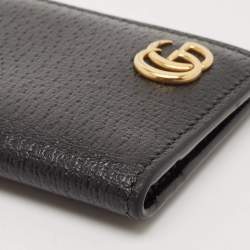 Gucci Black Leather GG Marmont Card Holder