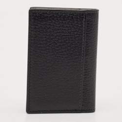 Gucci Black Leather GG Marmont Card Holder