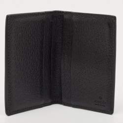 Gucci Black Leather GG Marmont Card Holder