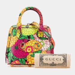 Gucci Pink Ken Scott Mini Textured Calfskin Pomponica Horsebit 1955 Top Handle Bag 