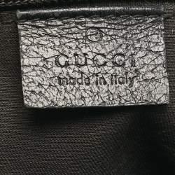 Pre Owned Gucci Black GG Canvas Web Crossbody Bag