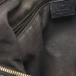 Pre Owned Gucci Black GG Canvas Web Crossbody Bag