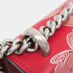 Gucci Hibiscus Red Calfskin Chinese New Year Mini Dionysus Shoulder Bag 