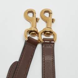 Pre Owned Gucci Beige Patent Leather Medium Bright Bit Tote