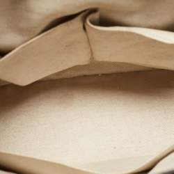 Pre Owned Gucci Beige Patent Leather Medium Bright Bit Tote