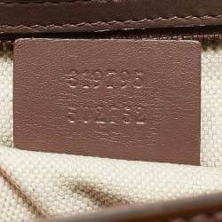 Pre Owned Gucci Beige Patent Leather Medium Bright Bit Tote