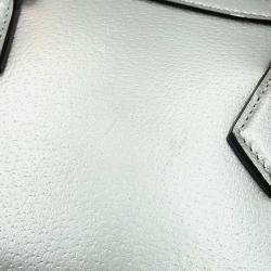  Gucci Silver Leather Mini Bamboo Diana Shoulder Bag