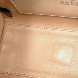  Gucci Silver Leather Mini Bamboo Diana Shoulder Bag