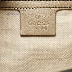 Pre Owned Gucci Beige Metallic Guccissima Leather Large Emily Chain Shoulder Bag