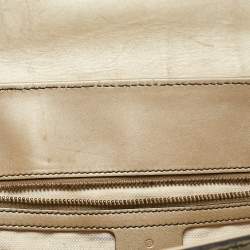 Pre Owned Gucci Beige Metallic Guccissima Leather Large Emily Chain Shoulder Bag