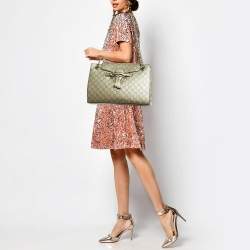 Pre Owned Gucci Beige Metallic Guccissima Leather Large Emily Chain Shoulder Bag