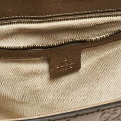 Gucci Brown Guccissima Patent Leather Large Emily Chain Shoulder Bag