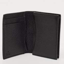 Gucci Black Leather GG Marmont Card Holder